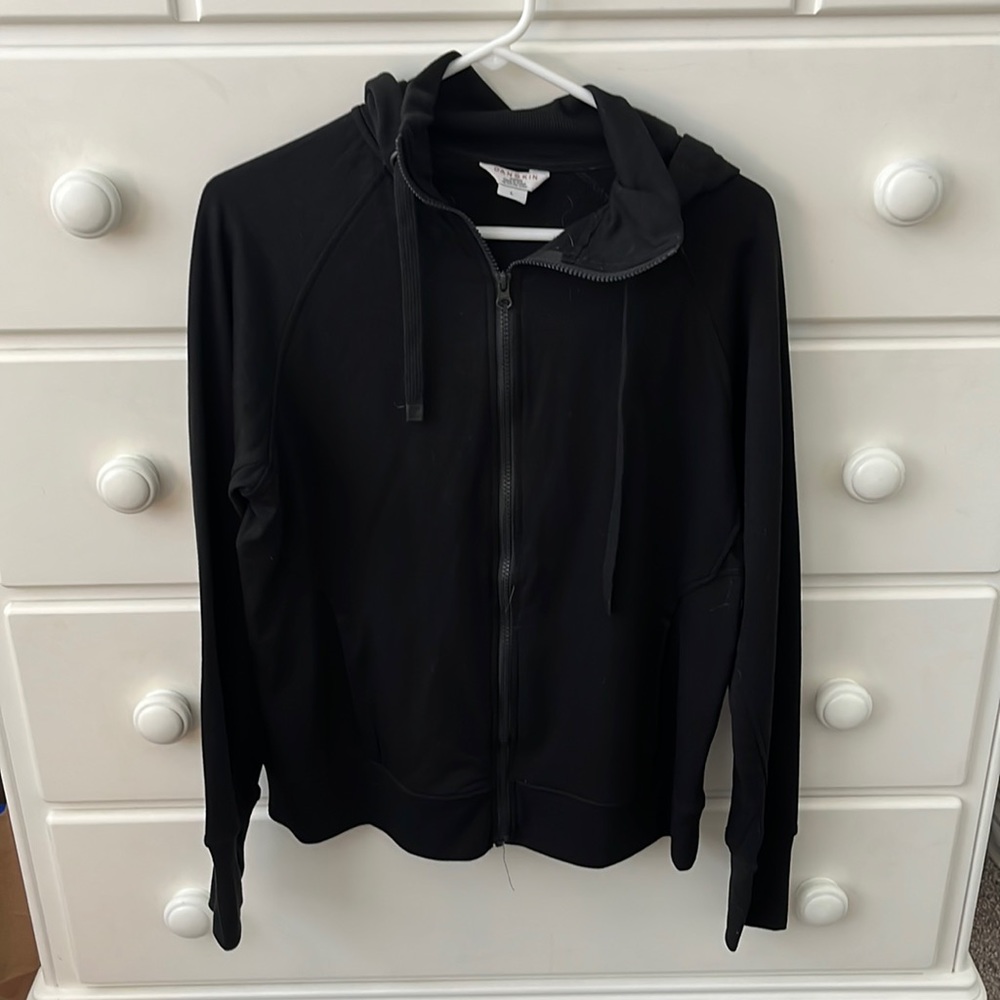 Danskin Black Mock Neck Zip Up Jacket
